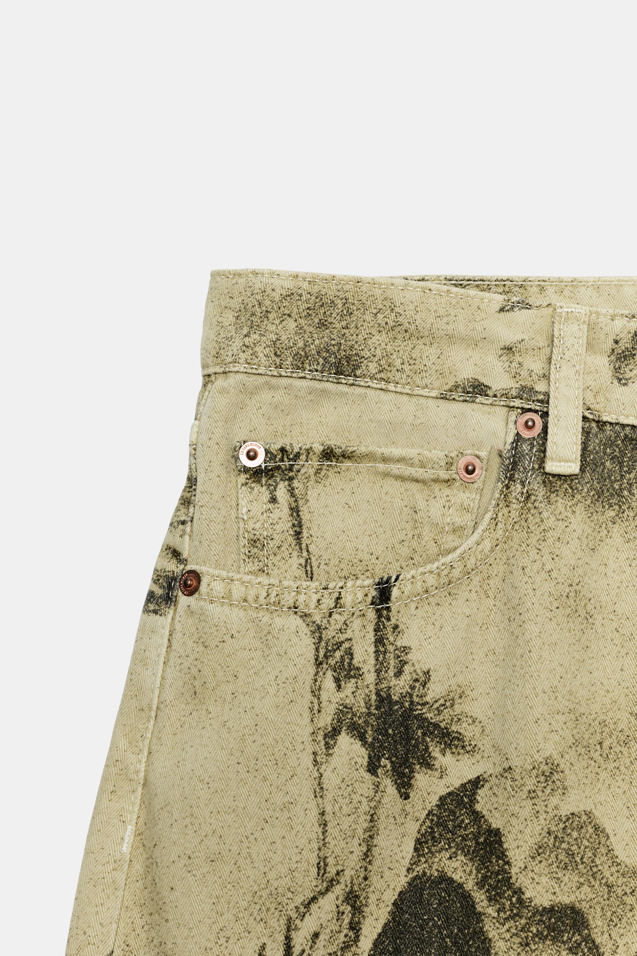 JEANS ZW COLLECTION BARREL TAILLE MOYENNE À FLEURS